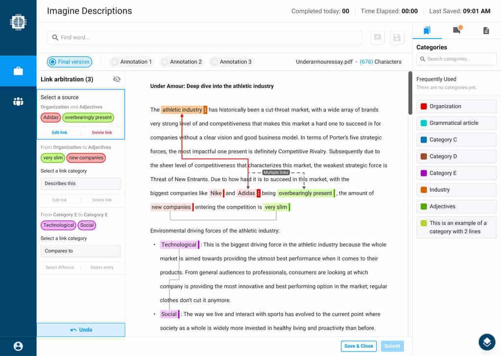 Inline Classification by Innodata