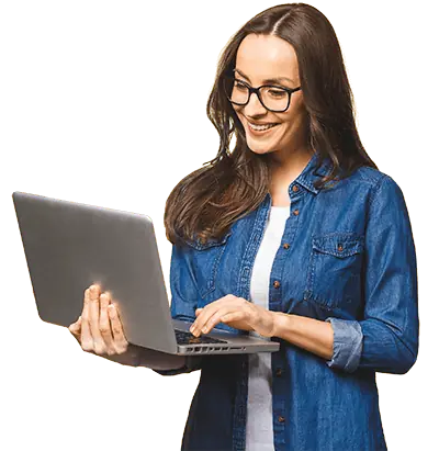 woman with laptop innodata