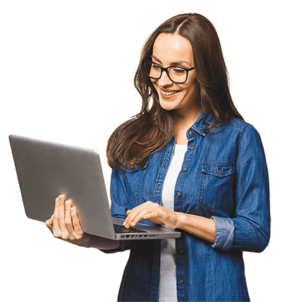 woman with laptop innodata